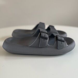 Gray Slide Sandals
